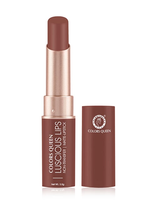 Colors Queen Luscious Lips Non Transfer Matte Lipstick Coffee Commando - 3.5 gm-picture-39