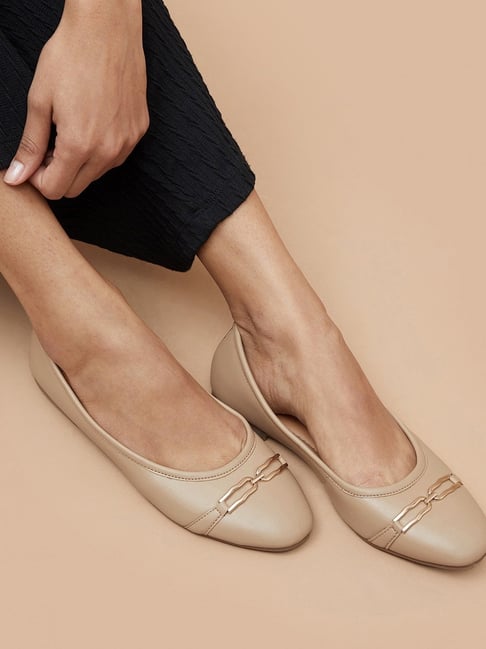 Buy Ginger by Lifestyle Women's Beige Ballerina Shoes at Best - Main Image