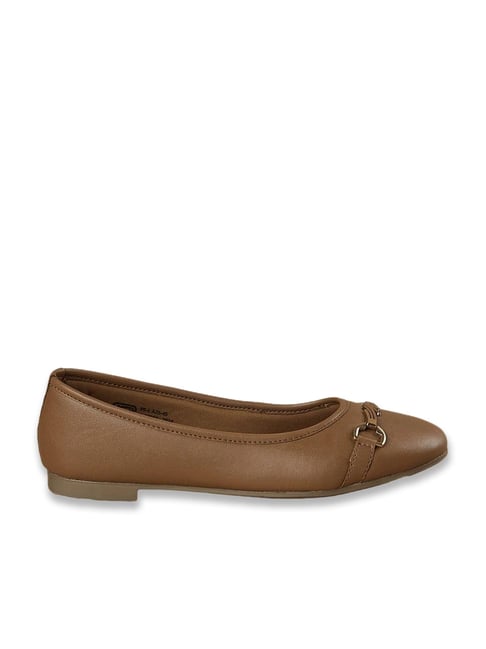 Ginger by Lifestyle Women's Tan Ballerina Shoes