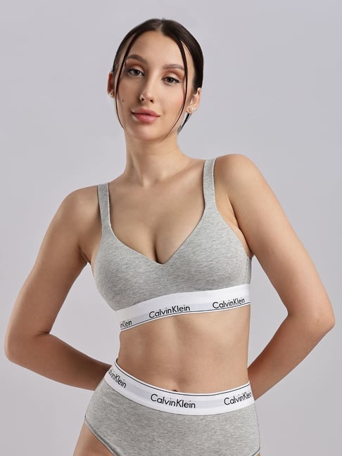 Calvin Klein Underwear Grey Heather Padded Full Coverage Bra