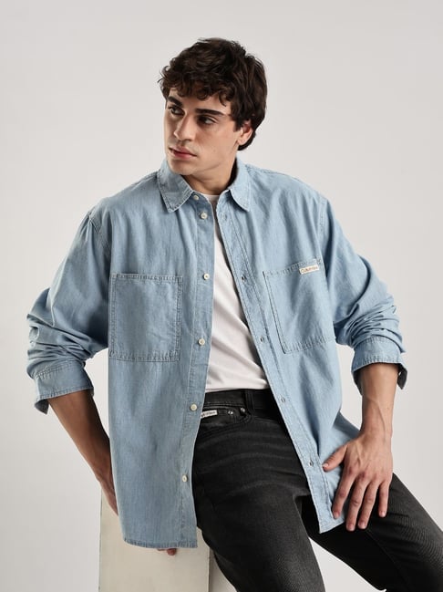 Calvin Klein Jeans Denim Light Comfort Fit Shirt-picture-26