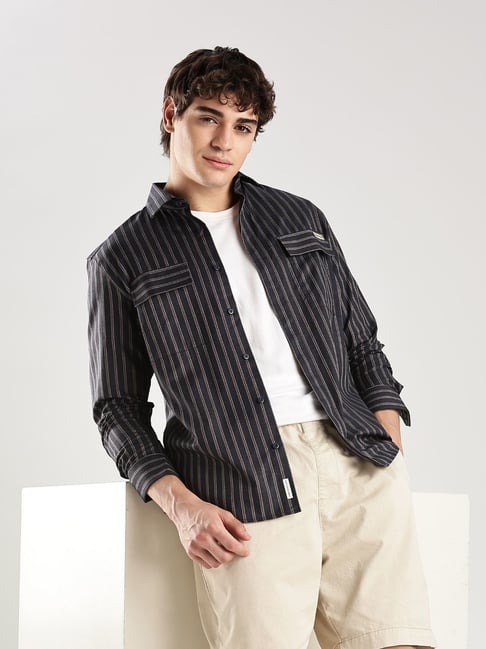 Calvin Klein Jeans Dark Sapphire Stripes Regular Fit Shirt-picture-45