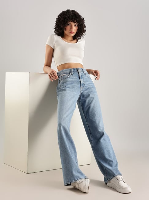 Calvin Klein Jeans Blue Lyle High Rise Slim Fit Jeans