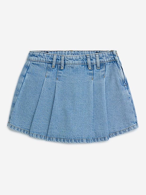 Y&F Kids by Westside Blue High-Rise Denim Skorts
