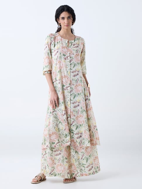 Zuba by Westside Multicolour Floral Pattern A-Line Kurta-picture-45