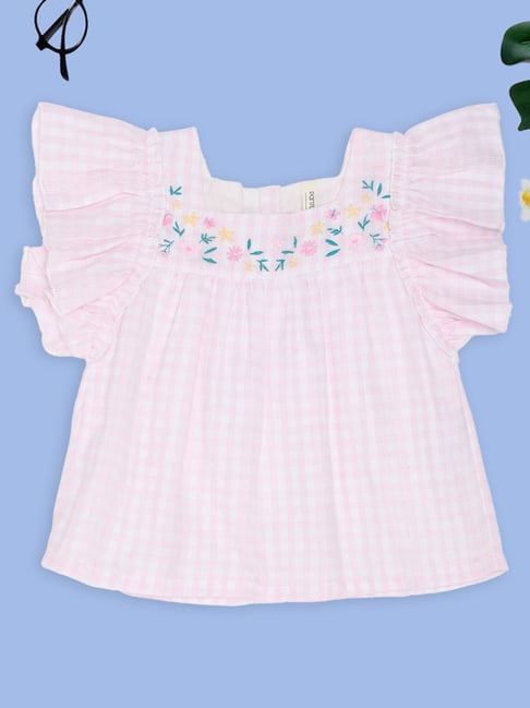 Pantaloons Baby Girls Fairytale Pink Embroidery Top