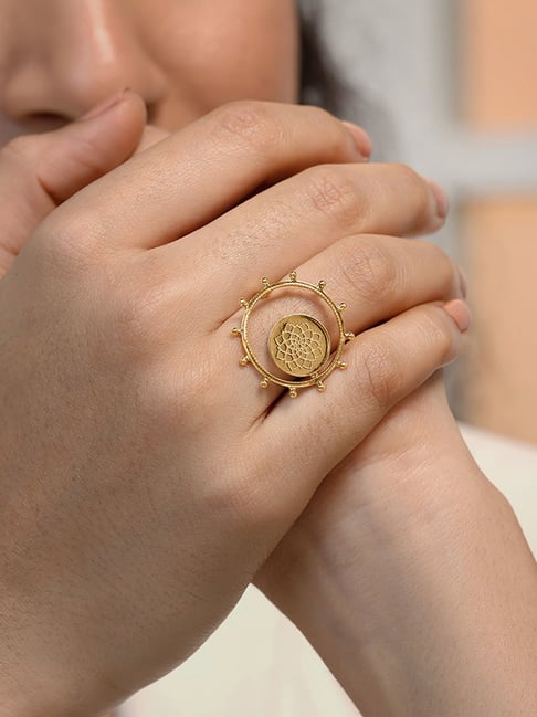 Mia by Tanishq 18k (750) Yellow Gold Ring for Women