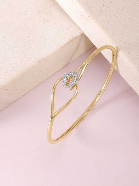 Mia by Tanishq 14k (585) Yellow Gold Diamond Bangle for Women
