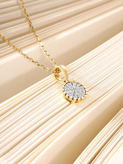 Mia by Tanishq 14k (585) Yellow Gold Diamond Pendant for Women