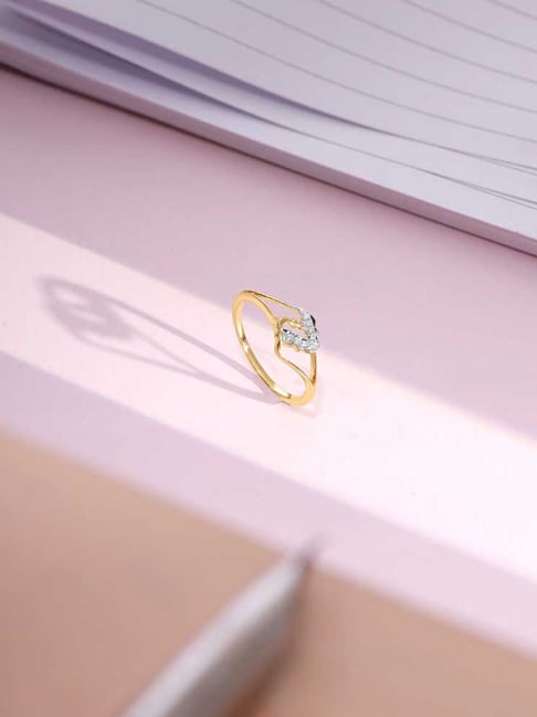 Mia by Tanishq 14k (585) Yellow Gold Diamond Ring for Women