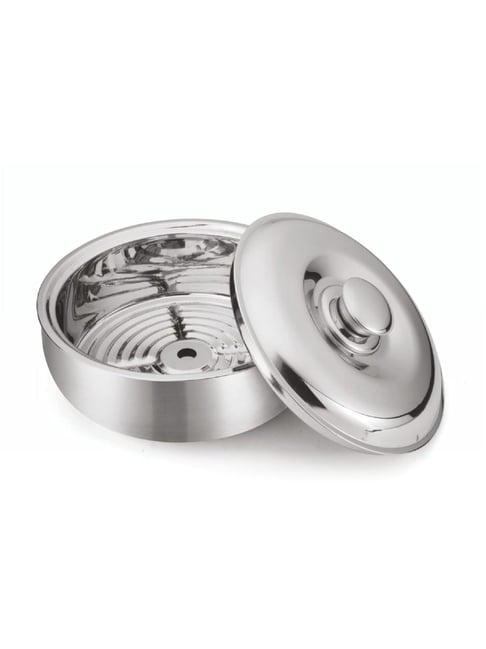 SignoraWare Silver Stainless Steel Roti Server Casserole with Coaster (1000 ml)