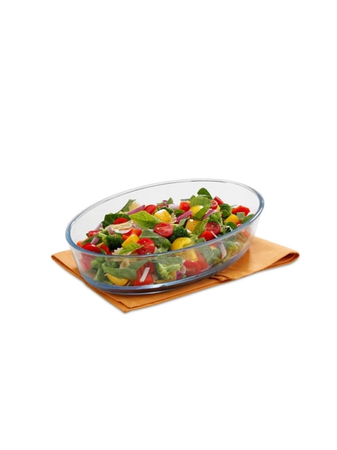 SignoraWare Clear Glass Bake and Serve Borosilicate Oval Dish (700 ml)
