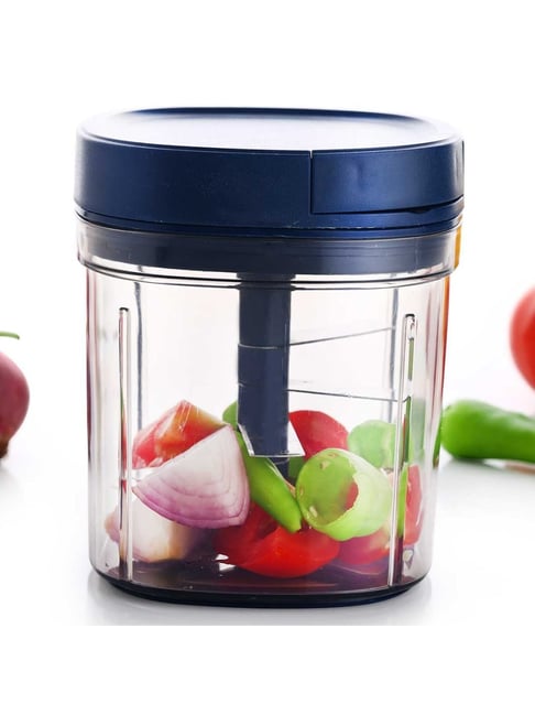 SignoraWare Cocoa & Blue Plastic Food Master Chopper Cutter Machine for Kitchen (900 ml)