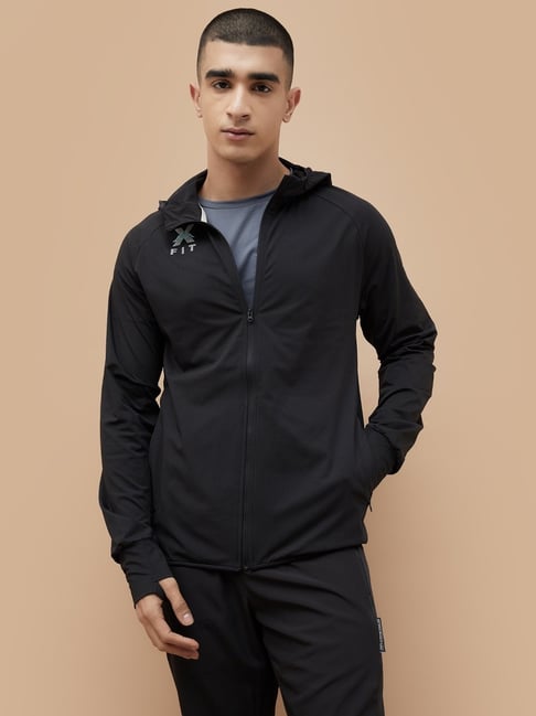 Kappa Black Regular Fit Sports Hoodie-picture-21