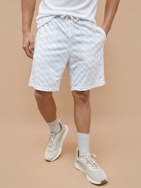 Fame Forever By Lifestyle White Regular Fit Printed Sports Shorts-picture-32