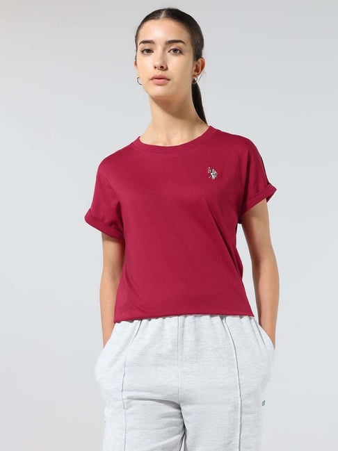 U.S. Polo Assn. Red Cotton Regular Fit T-Shirt-picture-29