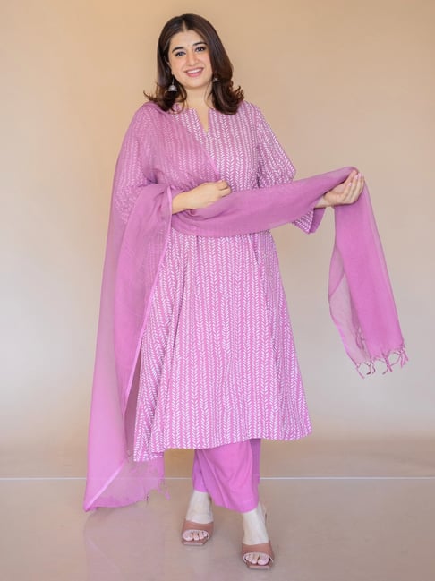 The Indian Ethnic Co Pink Cotton Dupatta