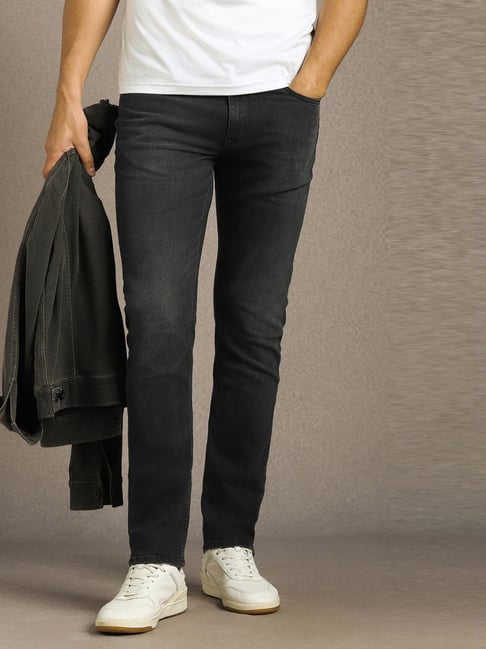 Louis Philippe Black Cotton Slim Fit Jeans-picture-36
