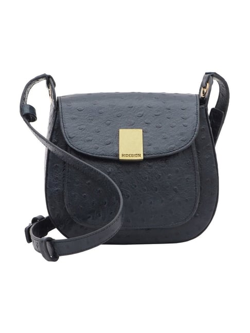 Hidesign Midnight Blue GATWICK 02 Textured Small Leather Cross