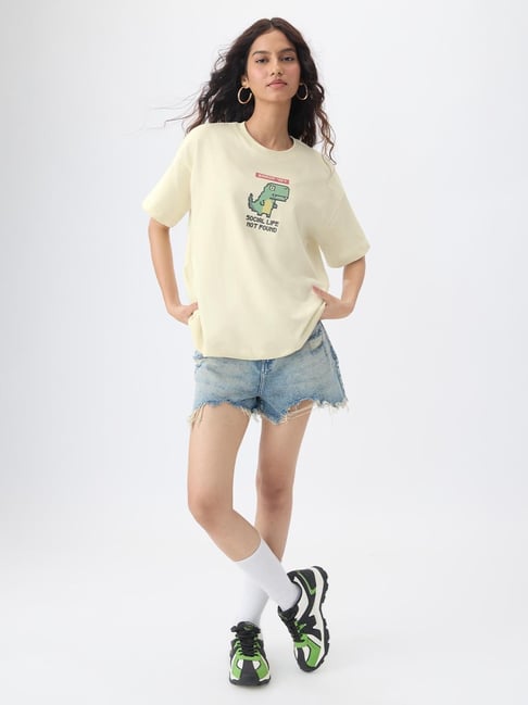 The Souled Store Off White Graphic T-Shirt-picture-15