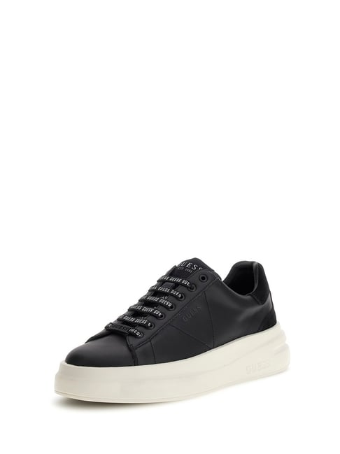 Guess Men Black Solid Lace-up Sneakers-picture-35