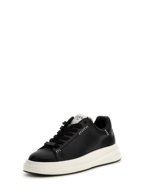 Guess Men Black Solid Lace-up Sneakers-picture-12