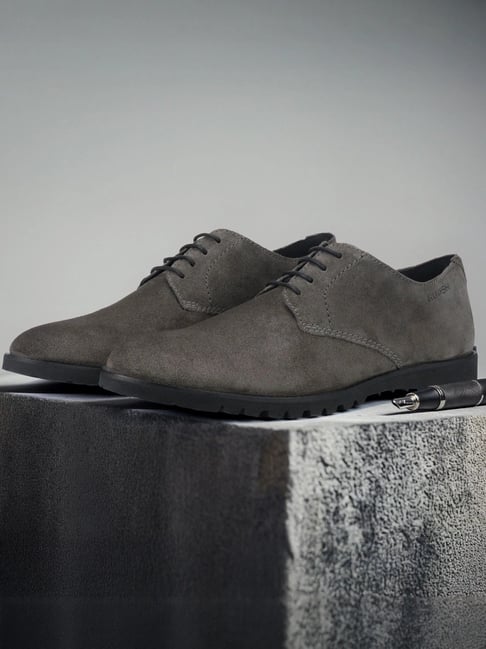 Ruosh Men's Otes Grey Derby Shoes