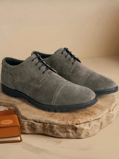 Ruosh Men's Otes Grey Derby Shoes