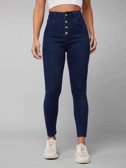 Dolce Crudo Navy Skinny Fit Jeans-picture-35