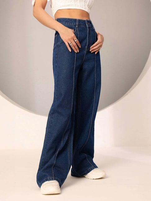 Dolce Crudo Blue Flared Fit Jeans-picture-37