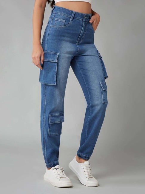 Dolce Crudo Blue Regular Fit Joggers Jeans-picture-19