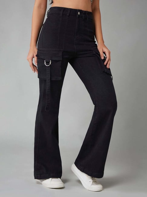 Dolce Crudo Black Flared Fit Jeans-picture-44