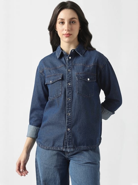 Van Heusen Blue Regular Fit Shirt