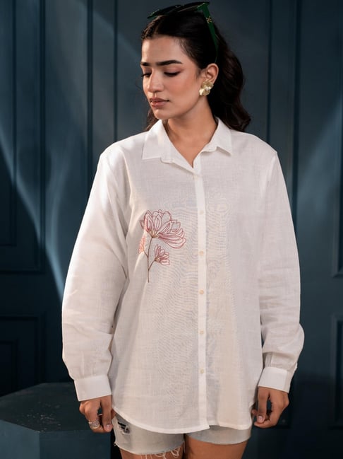 Juniper White Embroidered Shirt-picture-13
