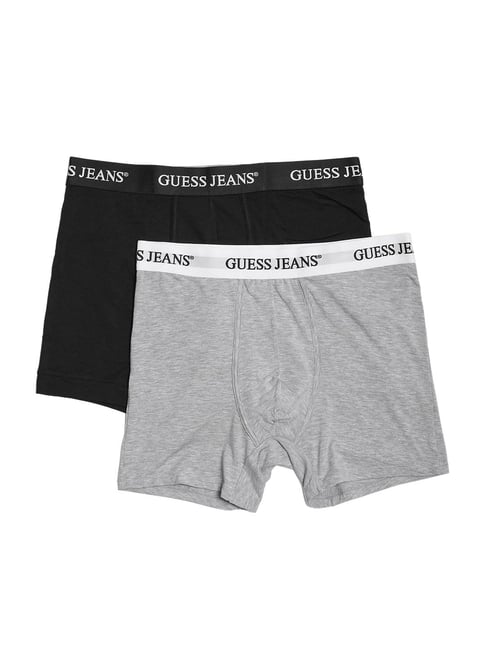 Guess Jeans Stretch Jersy Multicolour Mid Rise Boxer Brief - Pack of 2