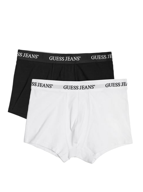 Guess Jeans Stretch Jersy Multicolour Mid Rise Trunk - Pack of 2