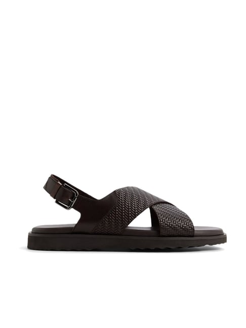 Aldo Men's SILVOA Dark Brown Back Strap Sandals-picture-32