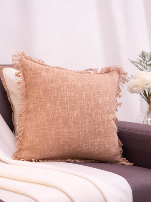 Haus & Kinder Sandstone Luxe Natural Cotton Solid Cushion Cover-picture-11