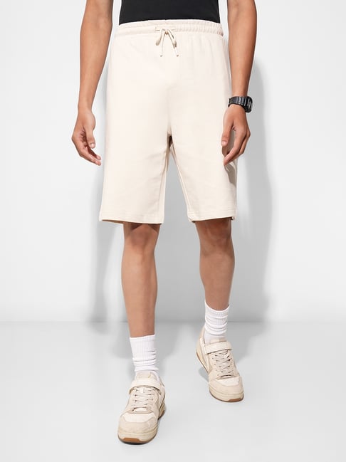 Sf Jeans By Pantaloons Beige Relaxed Fit Shorts