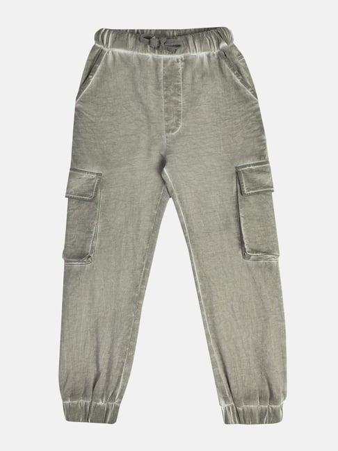 Miniklub Boys Light Grey Regular Fit Knit Joggers