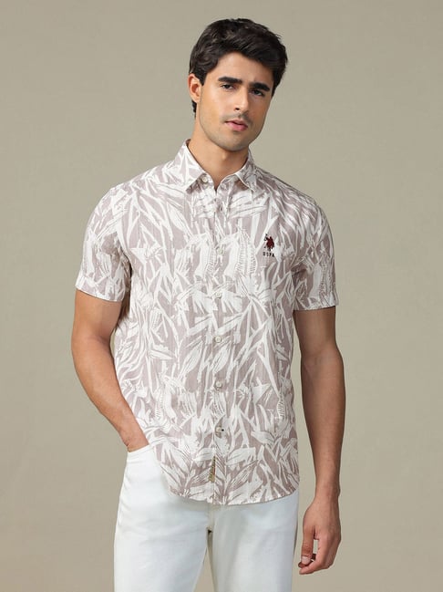 U.S. Polo Assn. Denim Co. Pink Cotton Regular Fit Printed Shirt-picture-28