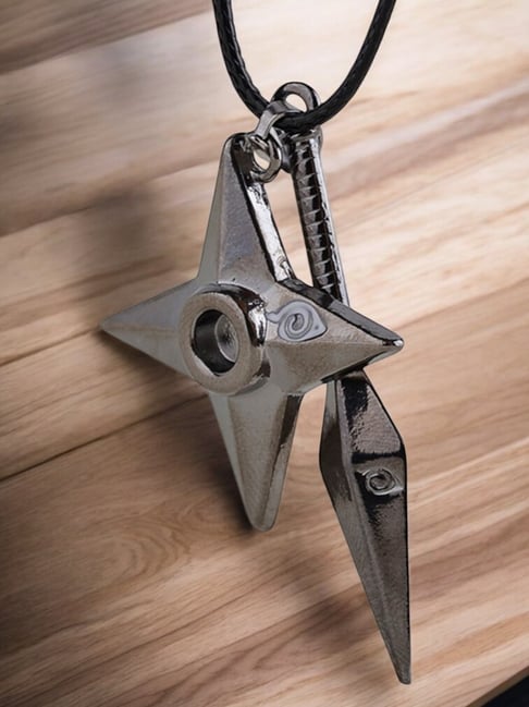 ♡Naruk♡ Buy OOMPH Black Carbon Steel Ninja Spear and Shield Pendant