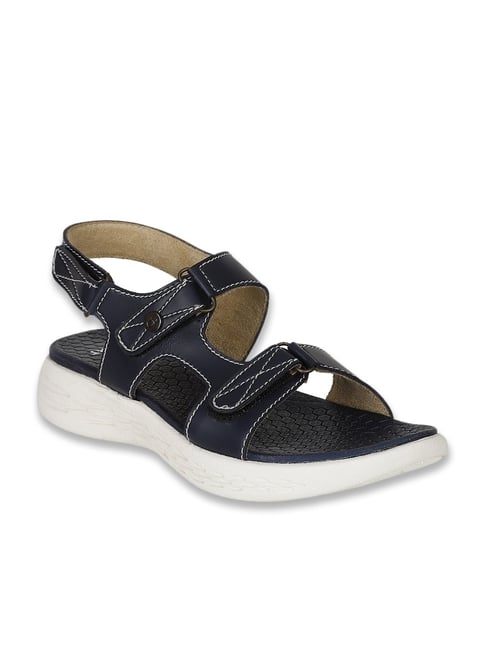 Carlton London Women's Navy Blue Ankle Strap Sandals-picture-34