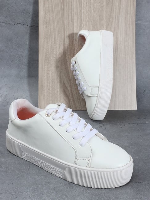 Carlton London Women's White Sneakers