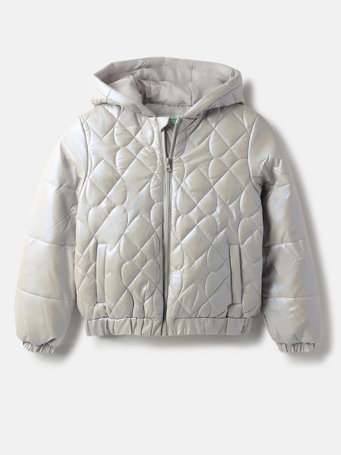 Buy United Colors of Benetton Girls Grey Quilted Jacket at Best