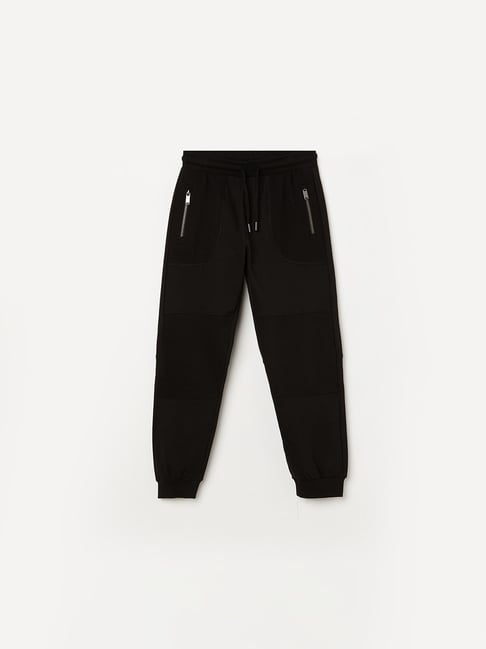 Fame Forever by Lifestyle Boys Black Cotton Track Pants-picture-16