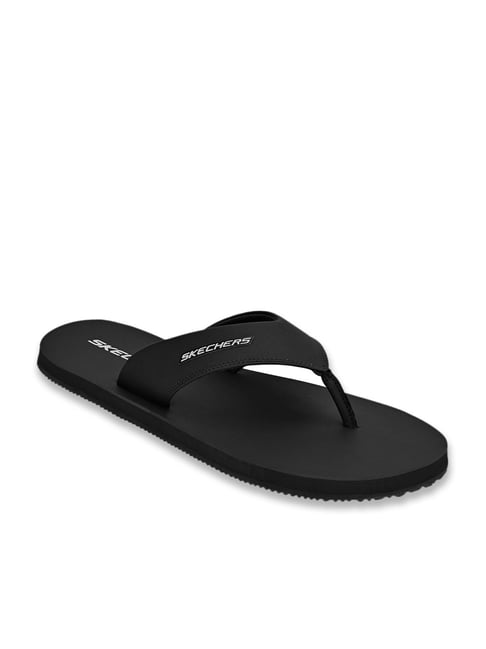 Skechers Men's COURTWALD INDIA Black Casual Flip Flops