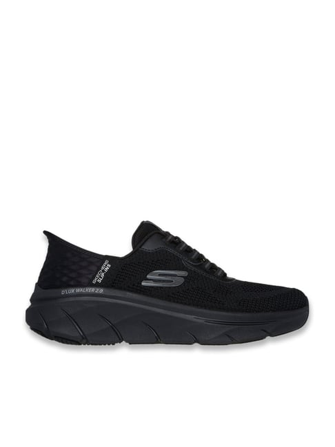 Skechers Men's D'LUX WALKER 2.0 - REZINATE Black SLIP INS Casual Sneakers