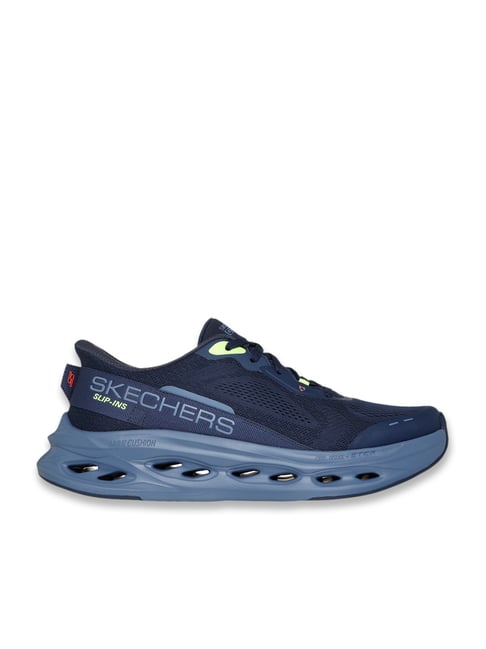 Skechers Men's MAX CUSHIONING GLIDE-STEP - A Navy SLIP INS Running Shoes