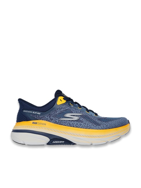 Skechers Men's MAX CUSHIONING ARCH FIT 2.0 Navy SLIP INS Running Shoes-image-46